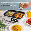 Kitchen Use Multi Functional Knob Control Hot Pot With Grill