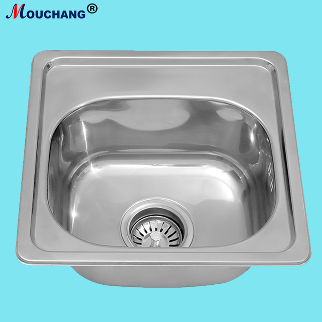 Kitchen Washing Basin Small Square 304 Stainlesss Steel Sink