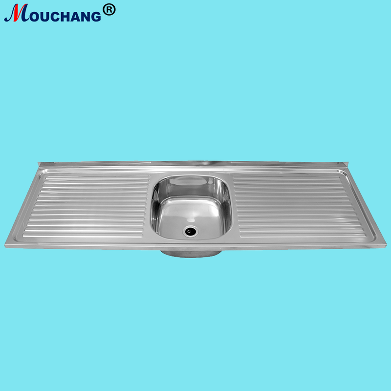 Commercial Large Bowl with Drain Board Stainless Steel Sink