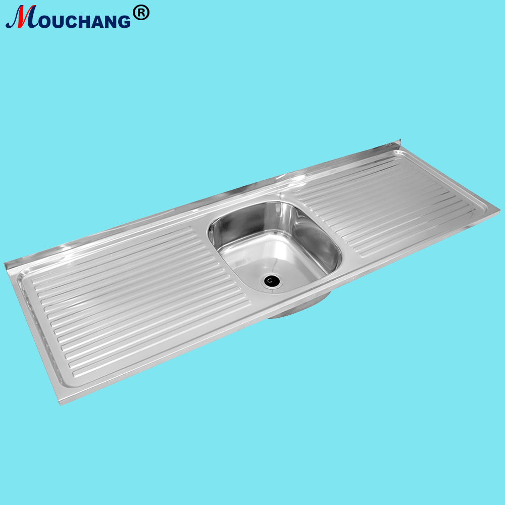 Commercial Large Bowl with Drain Board Stainless Steel Sink