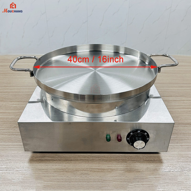 40cm/16inch Electric Crepe Maker, BBQ Meat Grill,Mogogo Injera Maker, Ethiopian Injera Maker