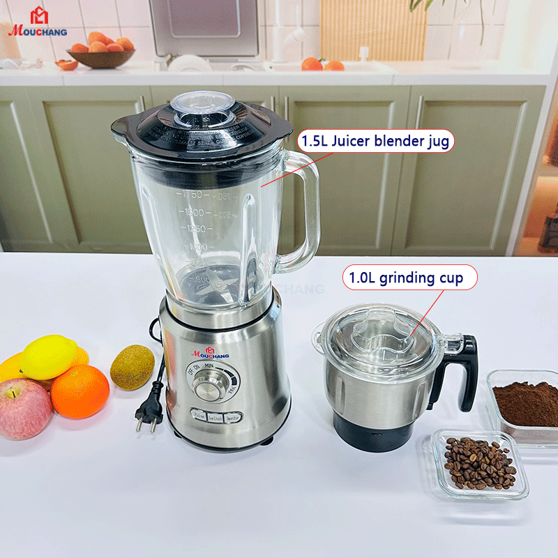 1.75L 1200W Full Stainless Steel body Juicer Blender with 304ss Grinding Cup