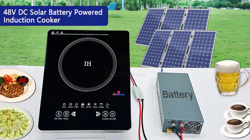 48V solar battery powered induction cooker