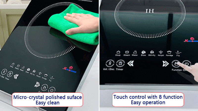 Touch control solar induction cooker