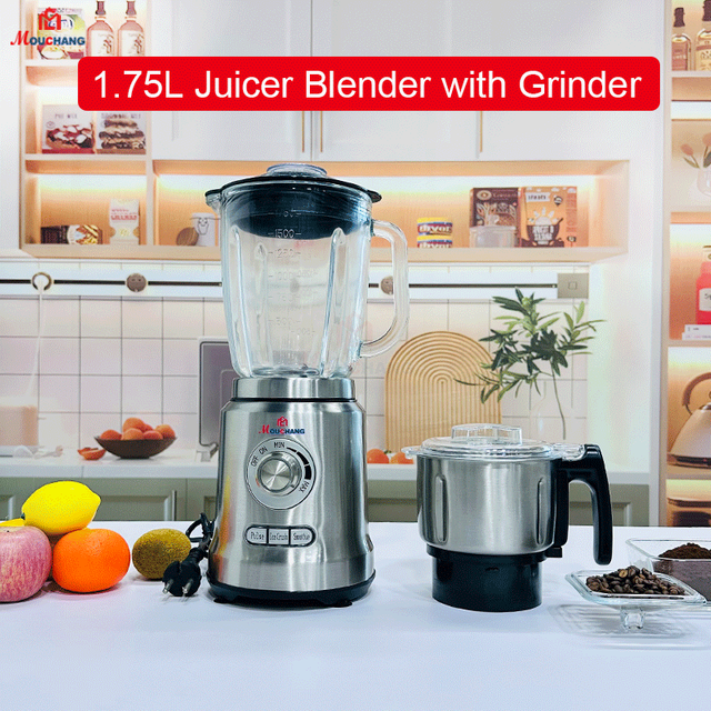 1.75L 1200W Full Stainless Steel body Juicer Blender with 304ss Grinding Cup