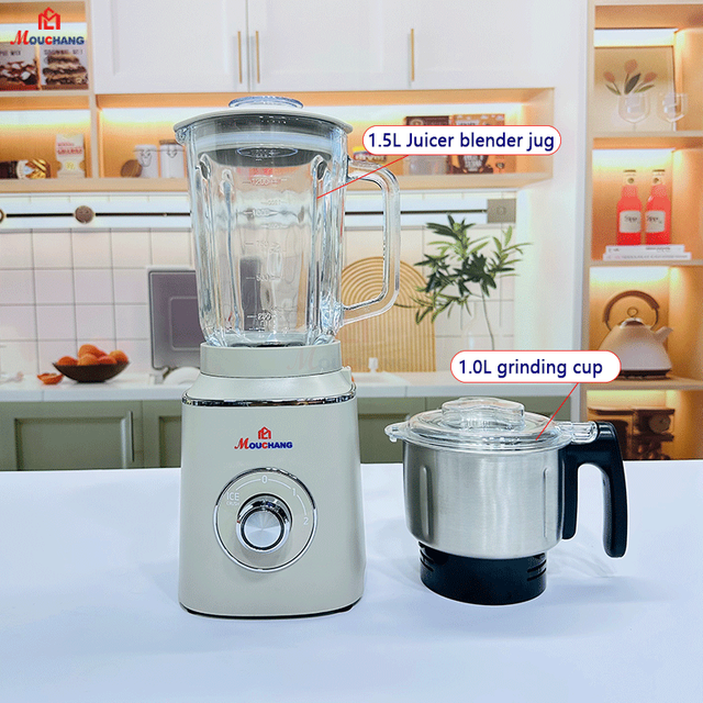 1.5L Glass Juicer Blender with Mill and Coffee Bean Grinder