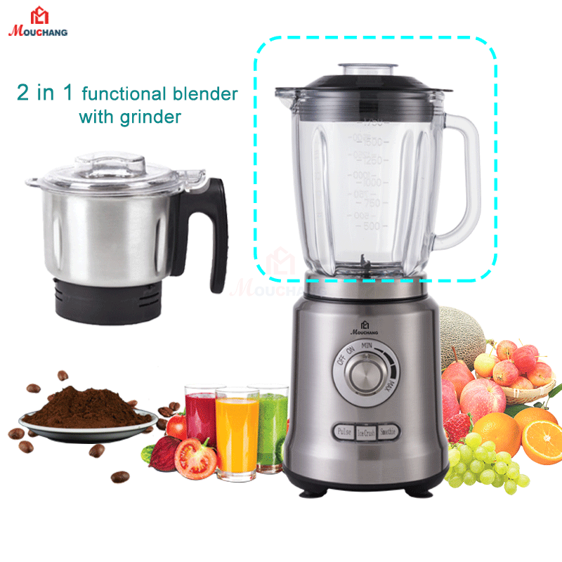 1.75L 1200W Full Stainless Steel body Juicer Blender with 304ss Grinding Cup