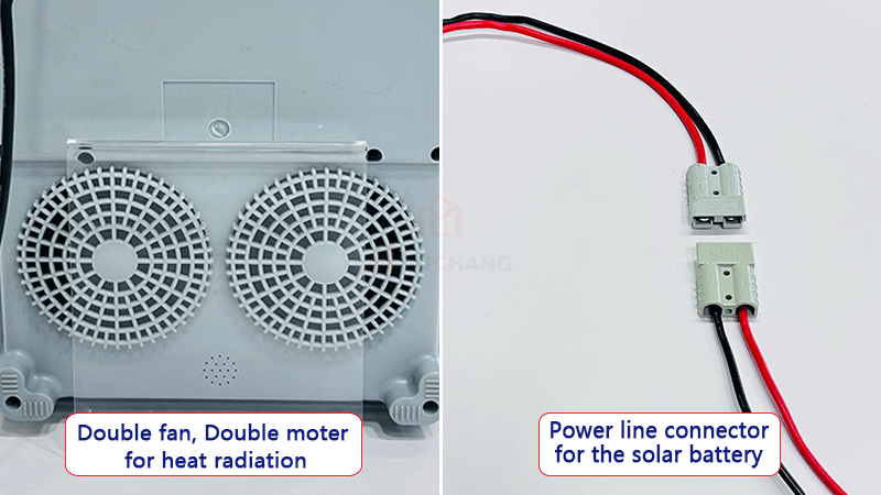 Double fan for heat rediation induction cooker